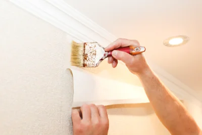 Pose de papier peint à Droupt-Sainte-Marie — revêtements muraux et toiles de verre